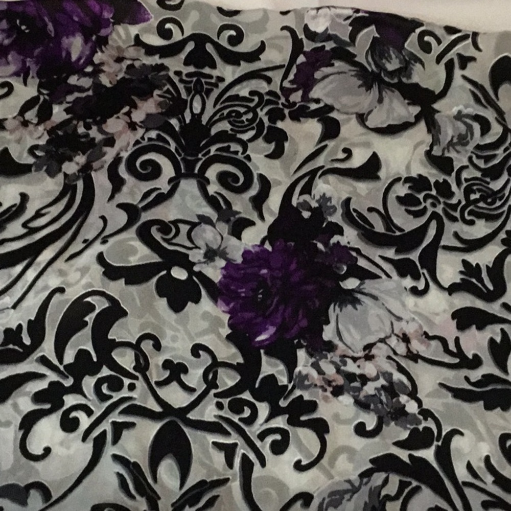Gorgeous Floral Burnout 68” rectangle scarf